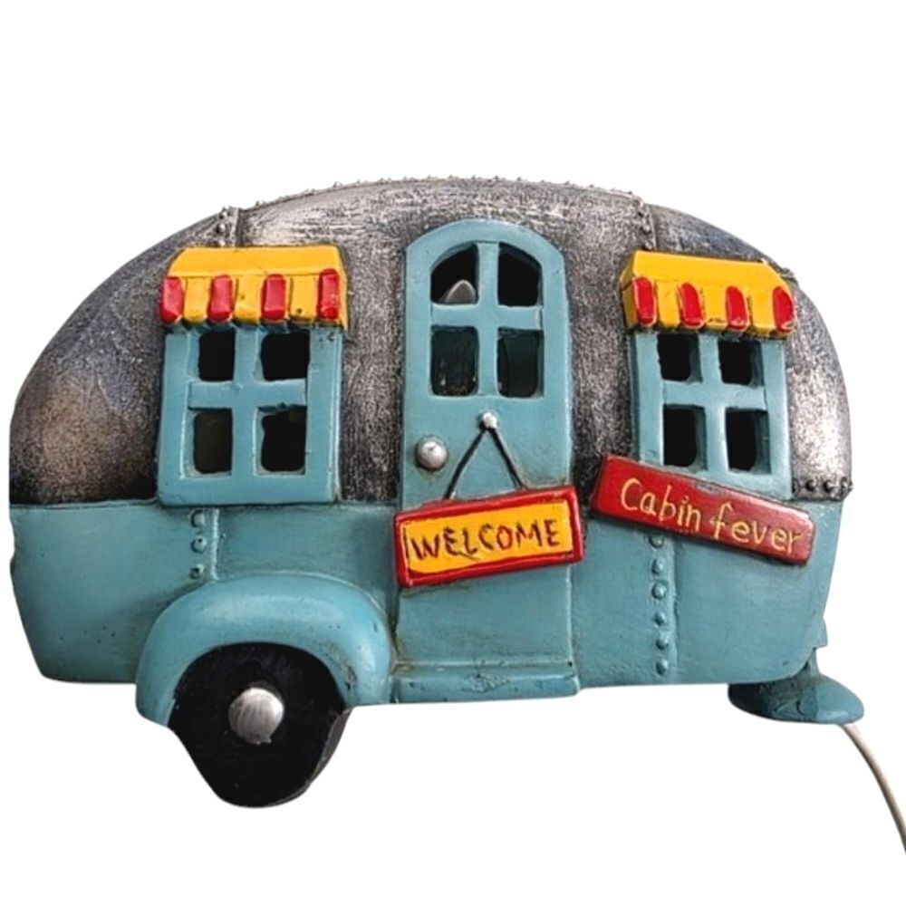 Cracker Barrel Cabin Fever Camper Lighted Accent Table Light Lamp